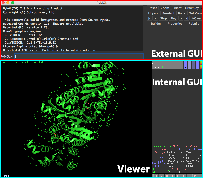 第2章 Internal Gui の使い方 Pymol Book